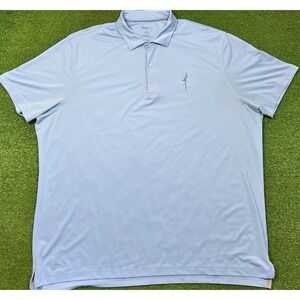 Johnnie-O Bandon Dunes Ghost Tree Golf Polo 2XL Light Blue Old McDonald Preppy